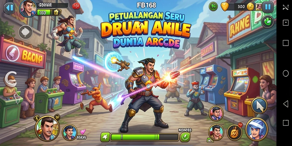 Screenshot menampilkan gameplay menarik FB168 dengan karakter berwarna-warni.