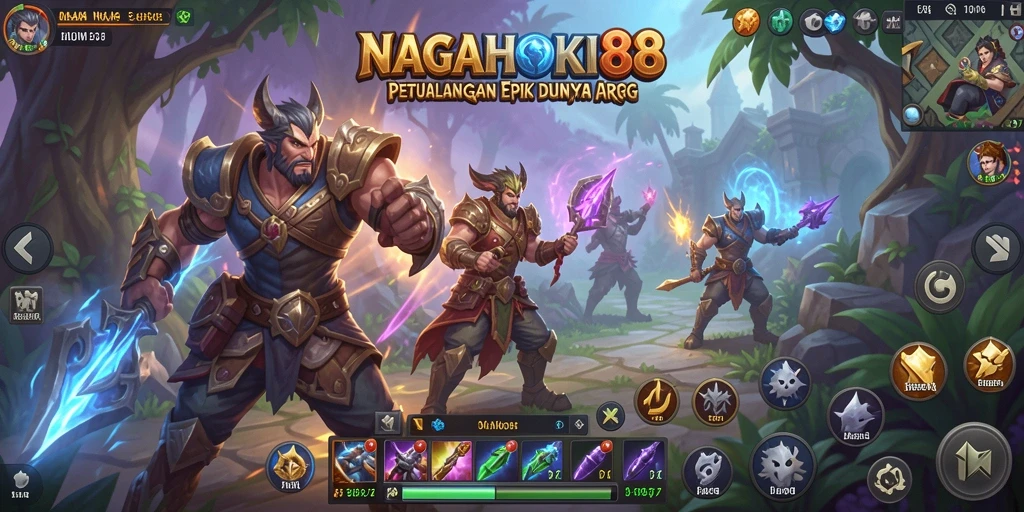 Tampilan gameplay NAGAHOKI88 yang penuh aksi dan petualangan.