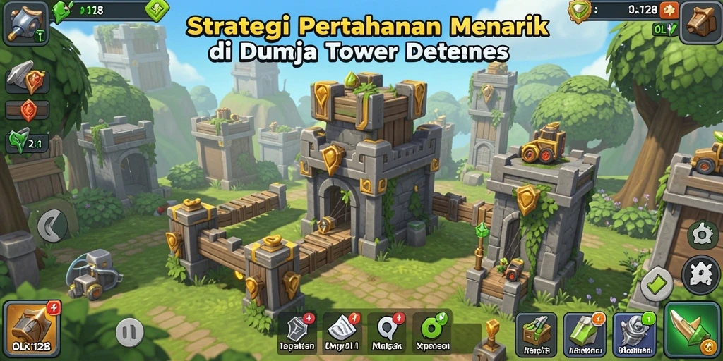 Tangkapan layar menunjukkan gameplay seru dan strategi Tower Defense OLX128.