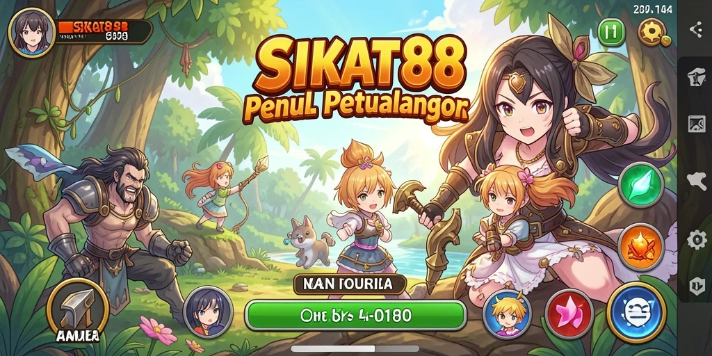 Tampilan gameplay SIKAT88 dengan karakter Anime beraksi.
