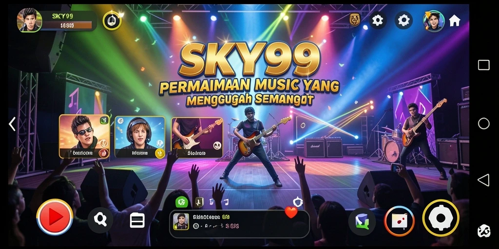 Tampilan menarik dari gameplay <strong>SKY99</strong> saat bermain musik.