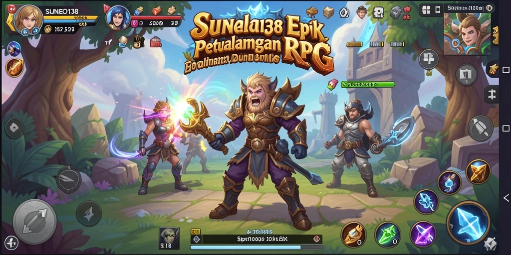 Screenshot gameplay SUNEO138 menunjukkan pertarungan seru di dunia RPG yang menantang.