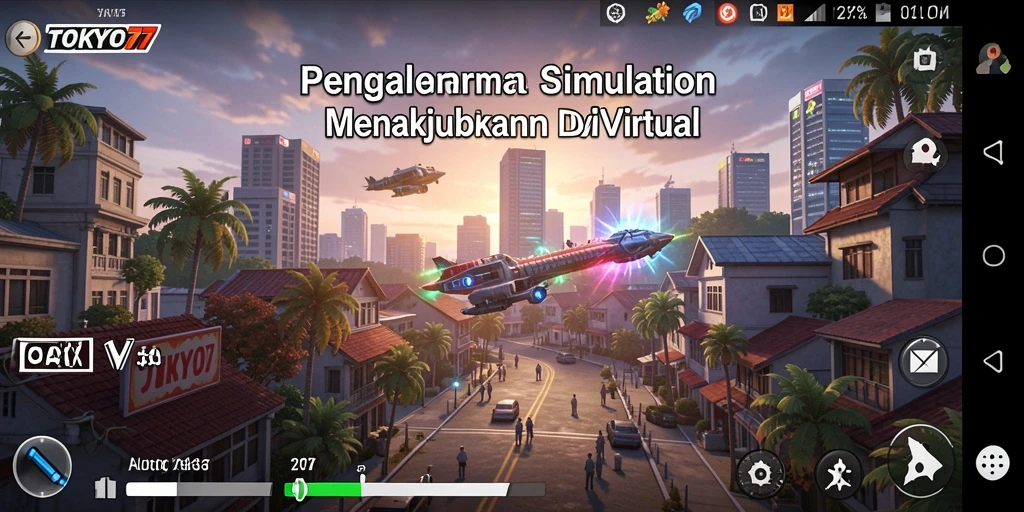Screenshot gameplay TOKYO77 yang menampilkan aktivitas seru dalam dunia virtual.